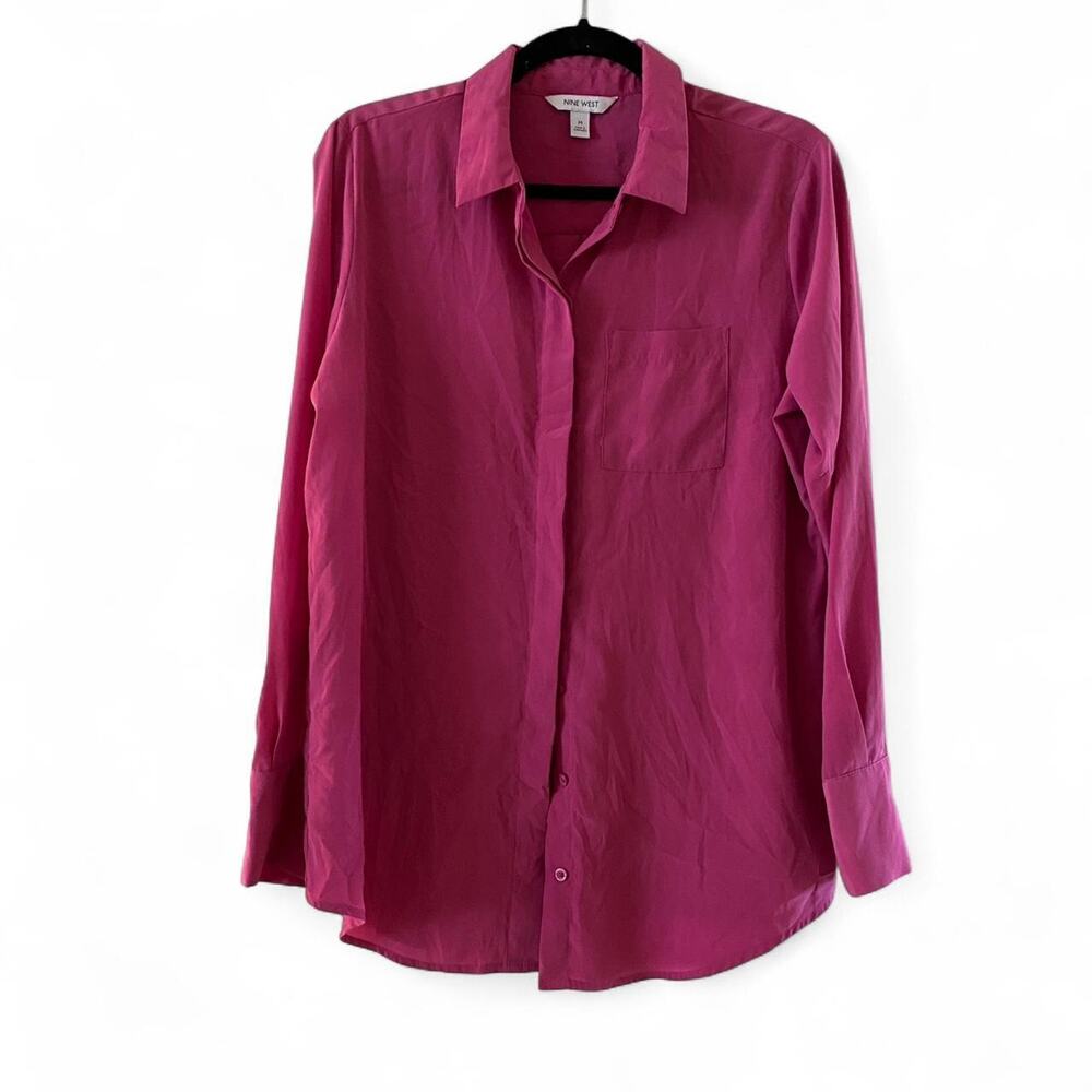 Nine west pink button Shirt. NWOT